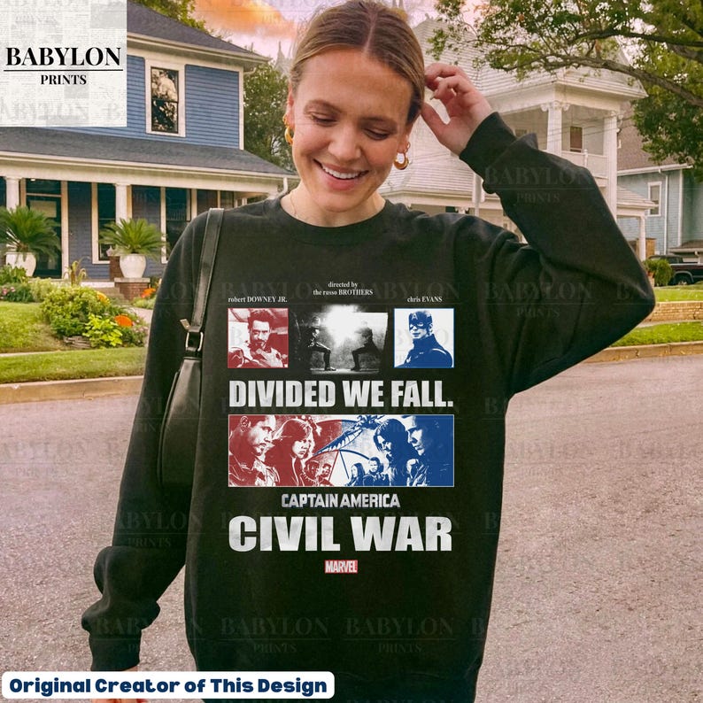 Vintage Captain America Civil War T Shirt Retro Marvel Sweatshirt Disney Shirt Steve Rogers Tony Stark Shirt Gift Iron Man Shirt Marvel Gift For Men And Women