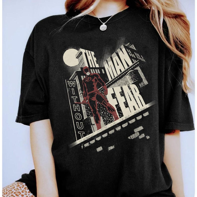 Marvel Daredevil The Man Without Fear Shirt, MCU Universe Fan Gifts Shirt, Disneyland Family Matching Shirt, Marvel Comics 2024