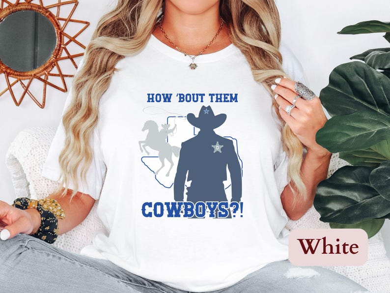 Dallas Football Team Shirt: How 'Bout Them Cowboys?!, Gift for Dallas Texas Football Fan, America's Team Shirt, Crewneck Tee or Sweatshirt