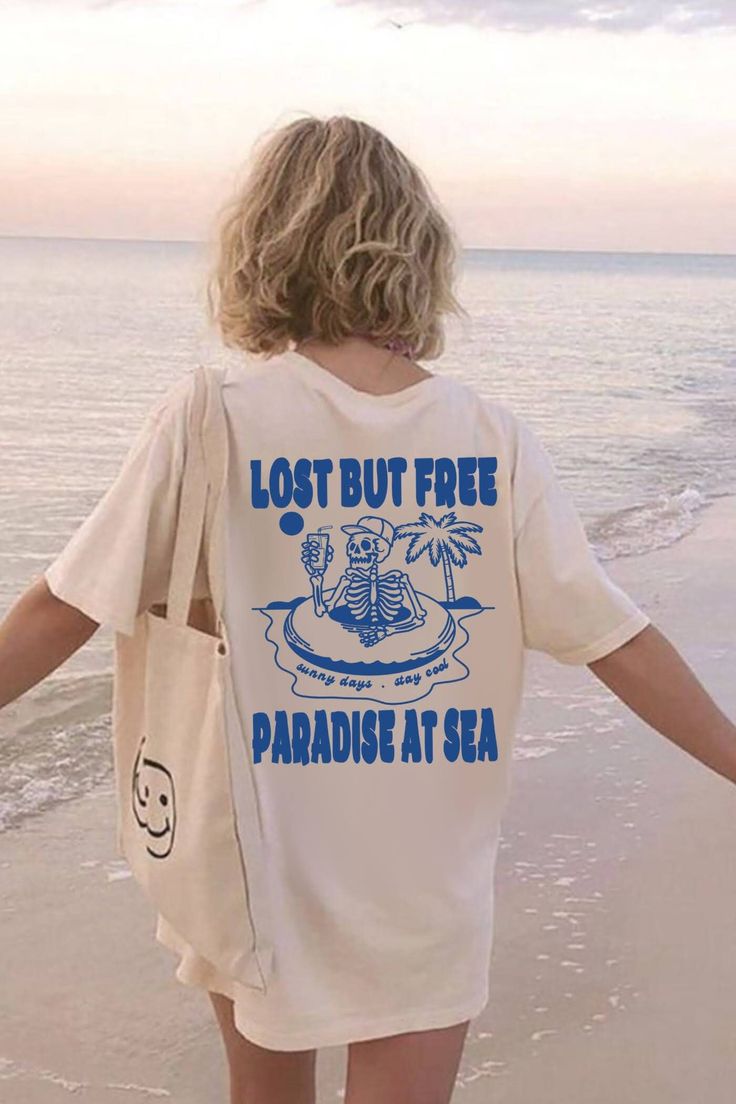 Lost But Free Shirt | Life Is Better At The Beach Tee | Skeleton Shirt | Beach Vibe T-Shirt | Beach Life Apparel | VSCO Shirt | Graphic Tee