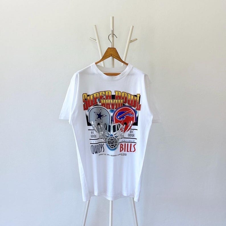 90s Dallas Cowboys Vs Buffalo Bills NFL t-shirt/ L