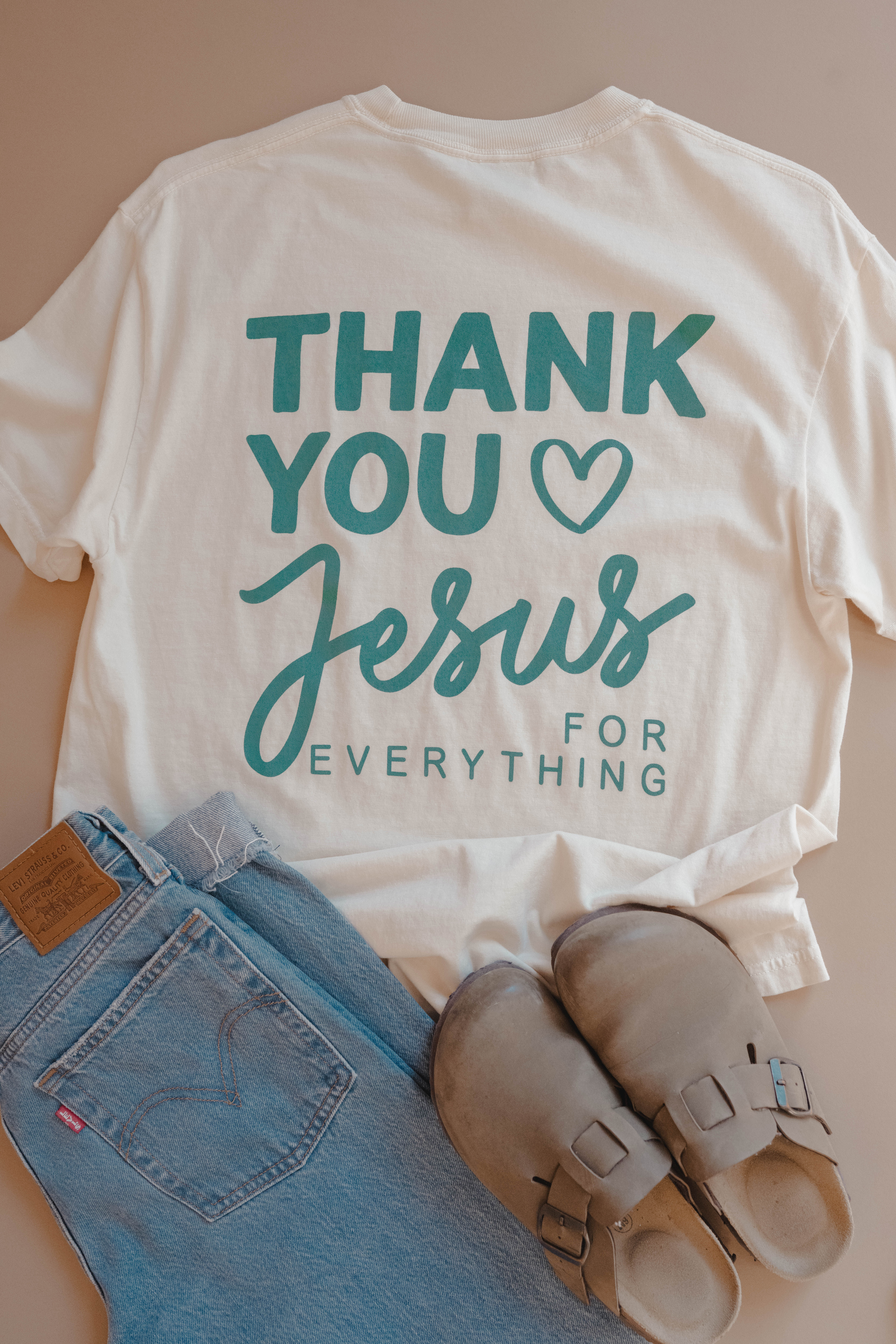 Dear Heart- Thank You Jesus Tee – Faith Apparel - - More Option - Outfits For US