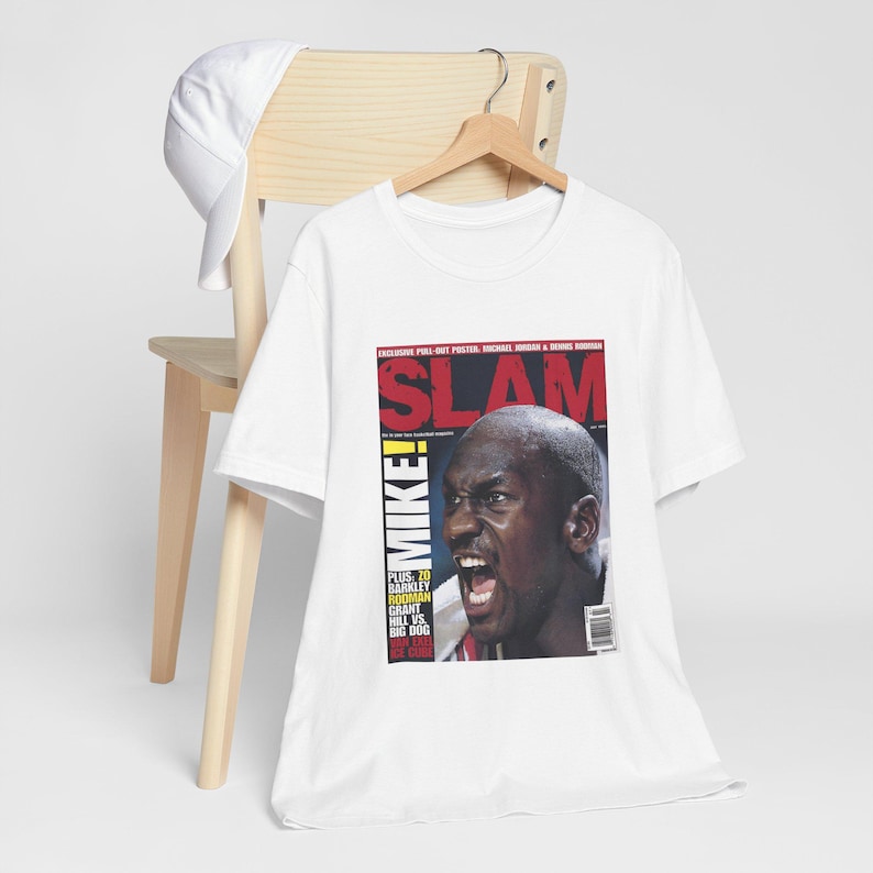 Michael Jordan SLAM NBA Mens T-Shirt Retro Graphic Tee Chicago Bulls Unisex Gift