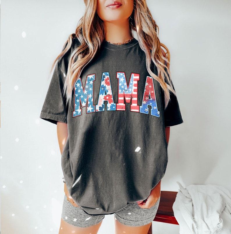 American Mama Cotton t-shirt, Mama Unisex T-Shirt, Retro Mama America 4th of July Tee, mama shirt rant