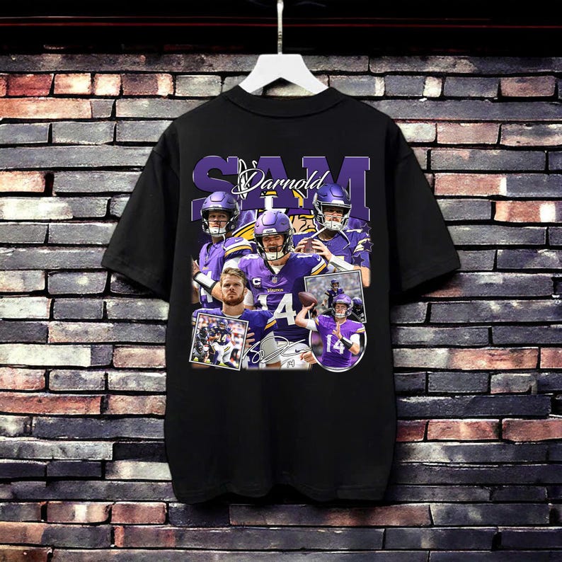 Vintage 90s Graphic Style Sam Darnold T-Shirt, Sam Darnold shirt, Vintage Oversized Sport Tee, Retro American Football Bootleg Gift