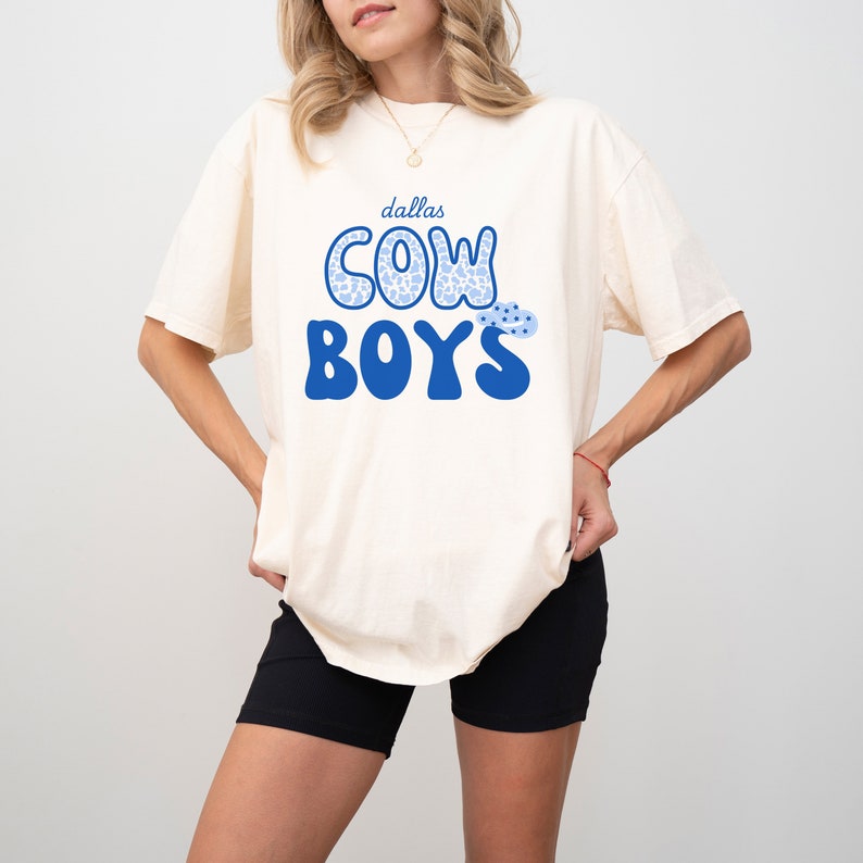 Cowboys NFL Football T-shirt, Cute Trendy Gift for Mom, Friend, Women, Cute Design, Oversized Tee