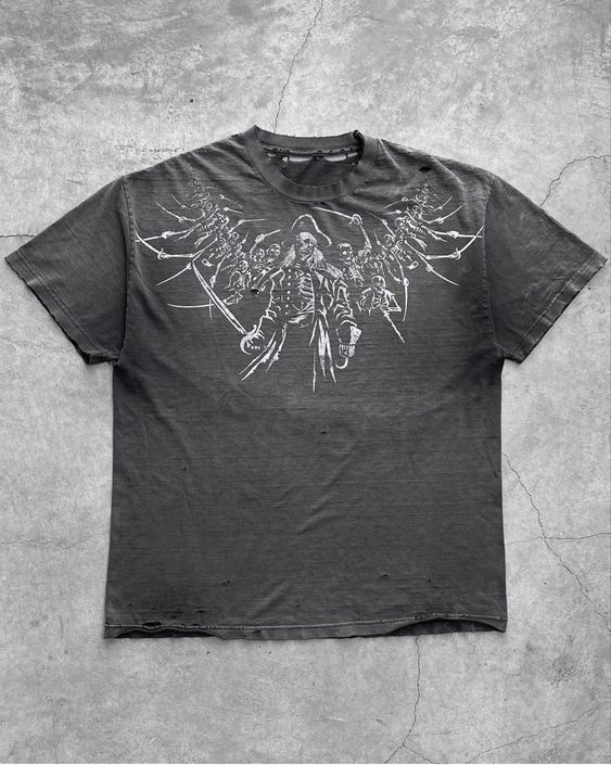 Sun Faded Thrashed "Skeleton" T-ShirtSun Faded Thrashed "Skeleton" T-Shirt For Men And Women