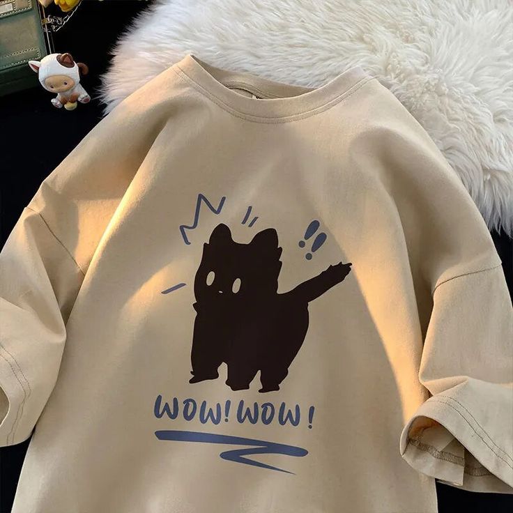 Niche Design Shocked Cat T Shirts