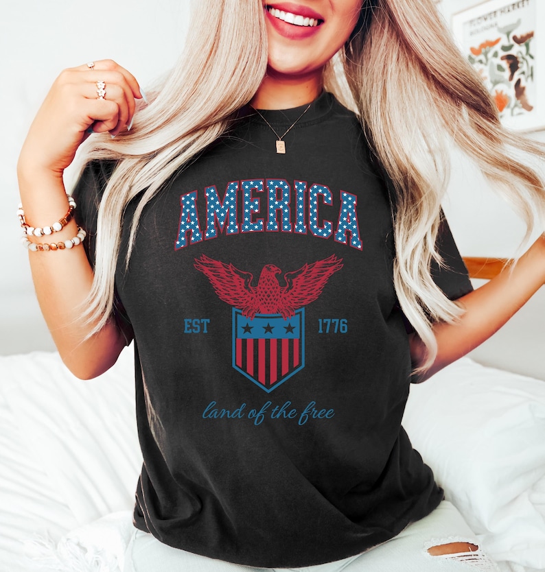America Shirt, America Gift Shirt, Land of The Free Sweater, Usa 1776 Shirt, 4th of July Gift Shirt, Patriotic Tees, 4th Of July Shirt