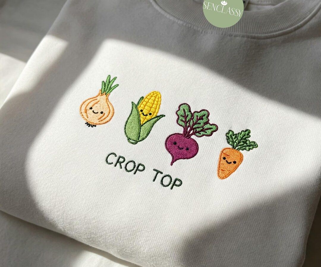 Embroidered Gardening Crop Top Sweatshirt, I’ll Be In My Office Shirt, Funny Plant Mom Gift, Cottagecore Garden Shirt, Sarcastic Farmer Tee - - Full Size Krixshop