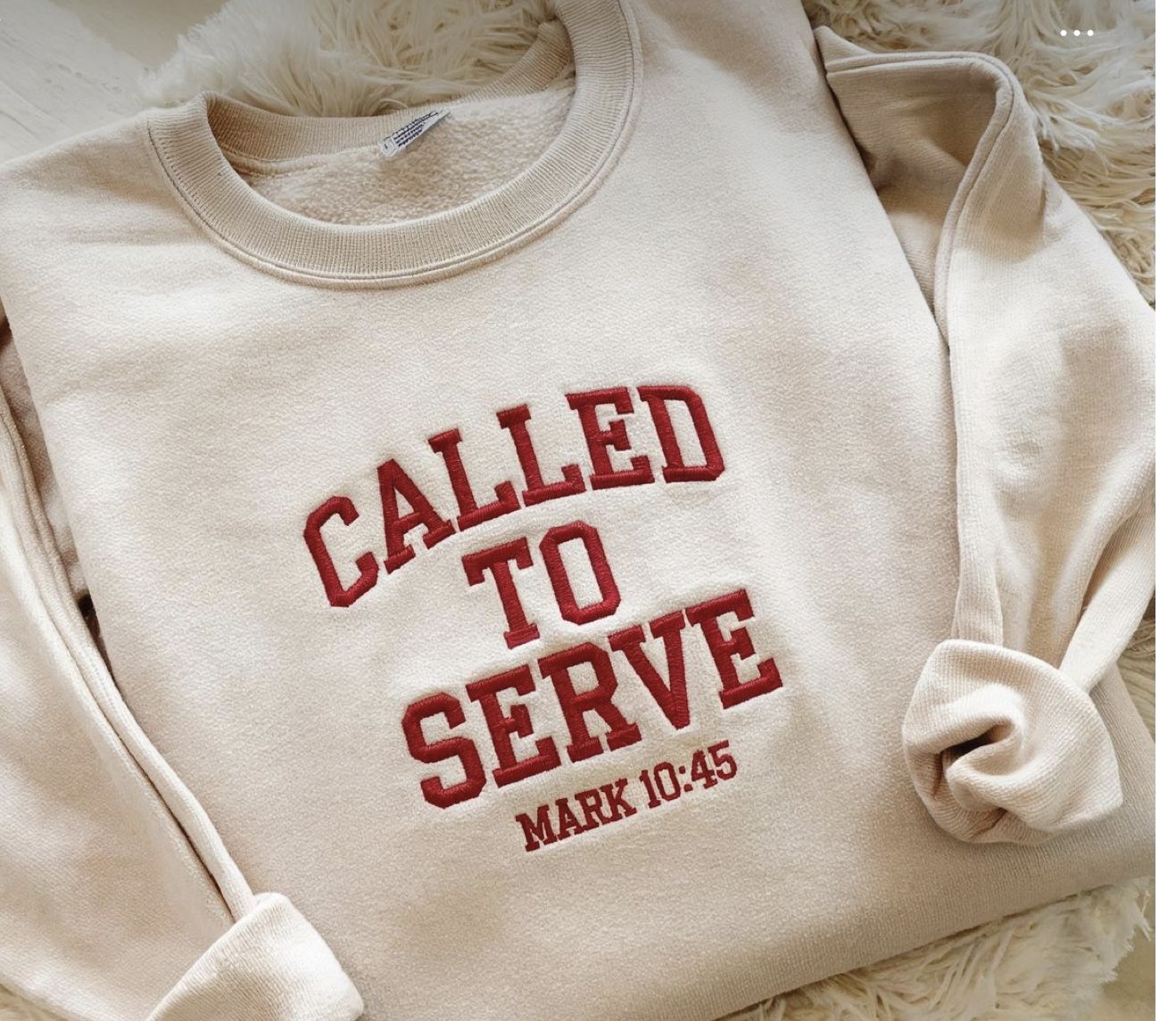 Embroidered sweatshirt - Called to serve - - More Option - Outfits For US