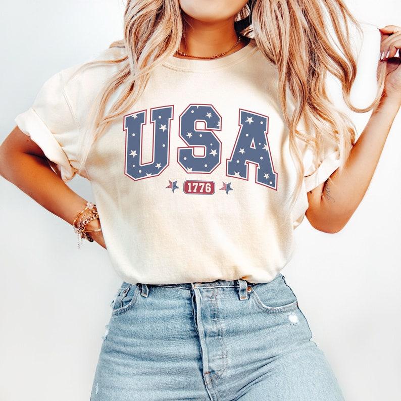 USA Comfort Tshirt, America Tshirt, Fourth of July Tee, 4th of July Tee, Patriotic Shirt, America Est Shirt