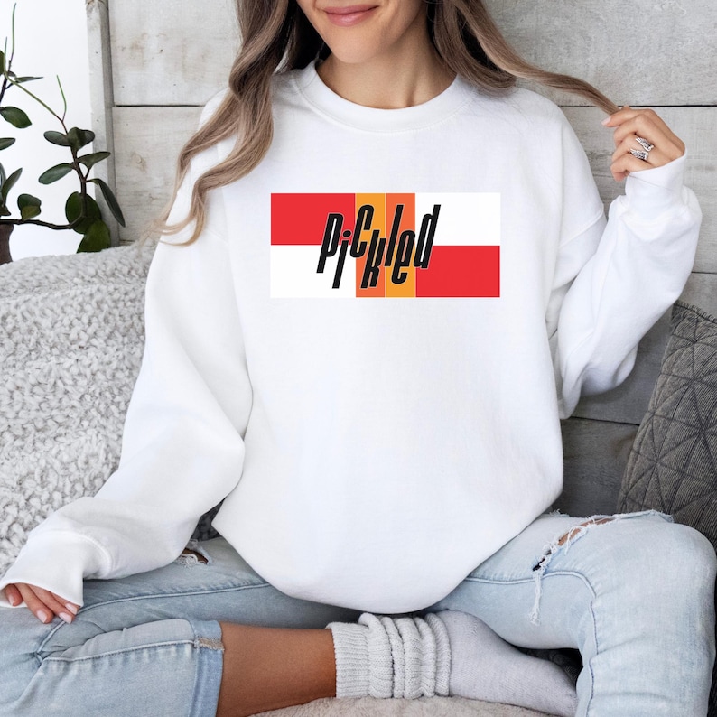 Pickled Sweatshirt, Pickleball Sweater, Crewneck Long Sleeve, Social Club Pickleball Sweatshirts, Fall Sweater With Neck LabelPickled Sweatshirt, Pickleball Sweater, Crewneck Long Sleeve, Social Club Pickleball Sweatshirts, Fall Sweater With Neck Label For Men And Women