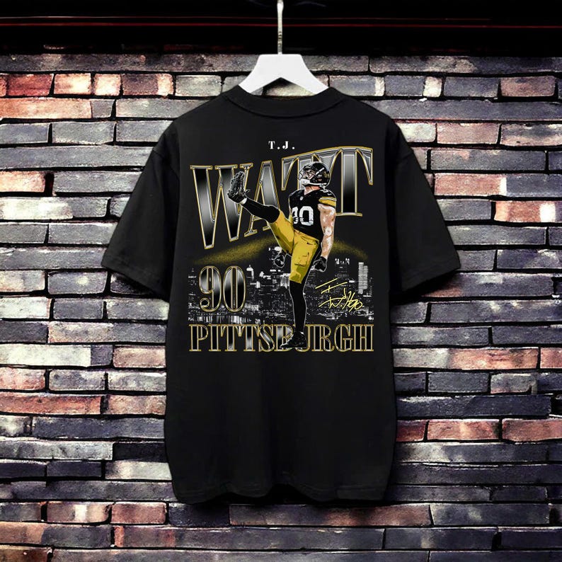 Vintage T.J Watt Shirt, Sweatshirt , Football shirt, Classic 90s Graphic Tee, Unisex, Vintage Bootleg, Oversized Tshirt, Fan Gift