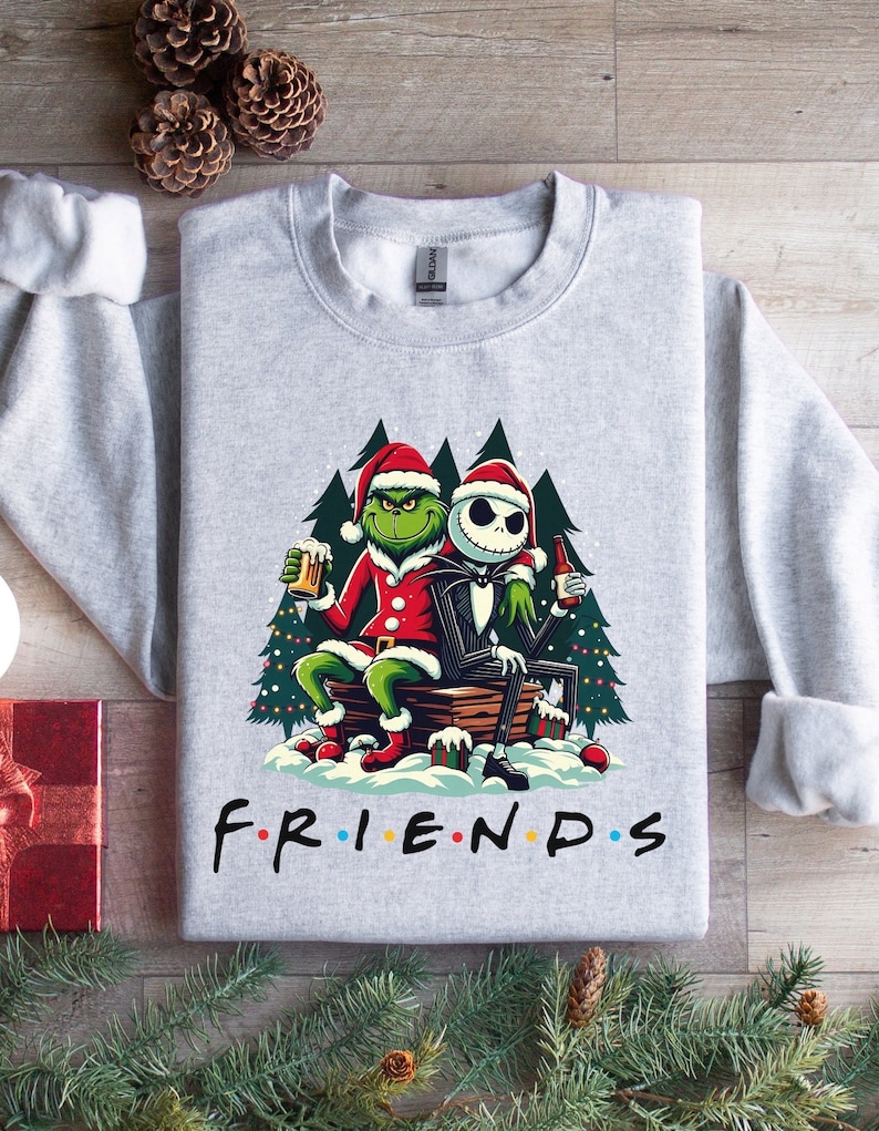 Christmas Movie Sweatshirt, Grinch Shirt, Vintage Movie Sweater, Friends Tee, Movie Lover Gift, Christmas Couples Shirt, 90's Comedy