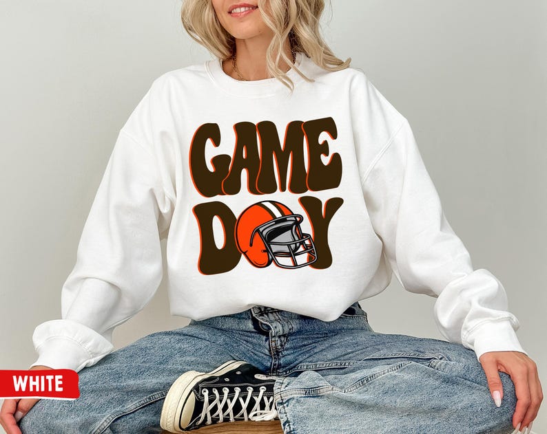 Cleveland Football Game Day Crewneck Sweatshirt / T-Shirt, Browns Sweatshirt, Sunday Football, Browns Gifts