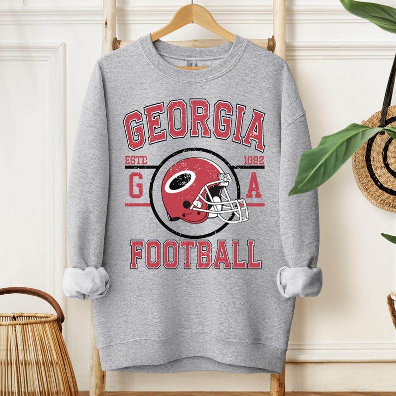 Georgia Football College Shirt, Vintage Game Day Tee, Oversized Retro Football Gift, Trendy College Apparel, Custom gifts for football lover