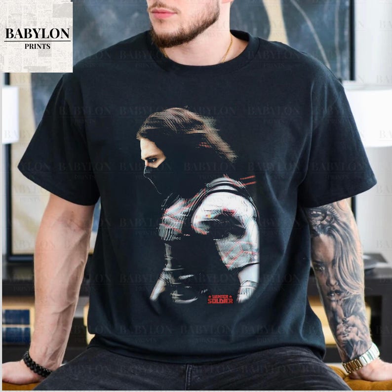 Vintage BUCKY BARNES T Shirt, Bucky Barnes Vintage Shirt, Bucky Barnes Retro 90s Tshirt, Bucky Barnes Bootleg Tee, The Winter Soldier 1917 For Men And Women