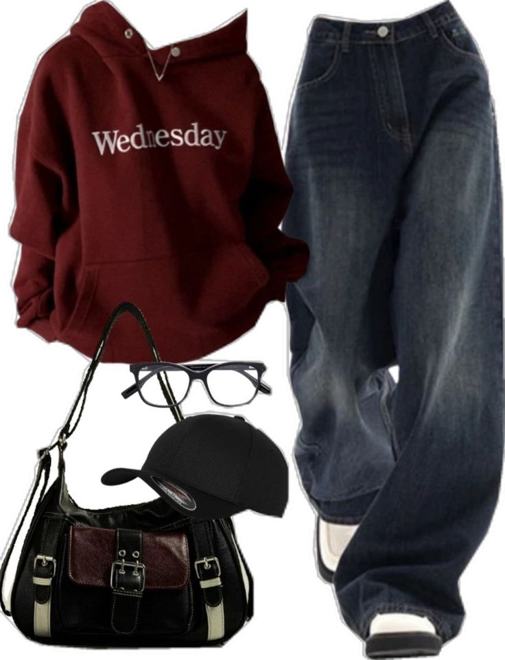 OOTD: Solid Color Hoodie + Boyfriend Jeans + Crossbody Bag