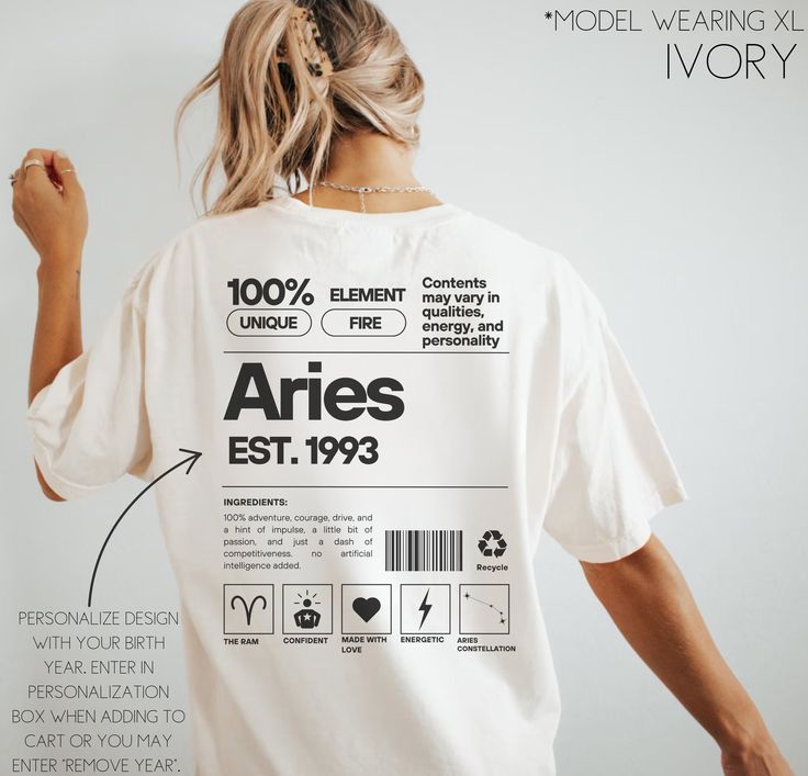 Aries Shirt Aries Gift Custom Zodiac Tshirt Personalized Horoscope Gift In my Aries Era Shirt Astrology T-Shirt March Birthday Gift April