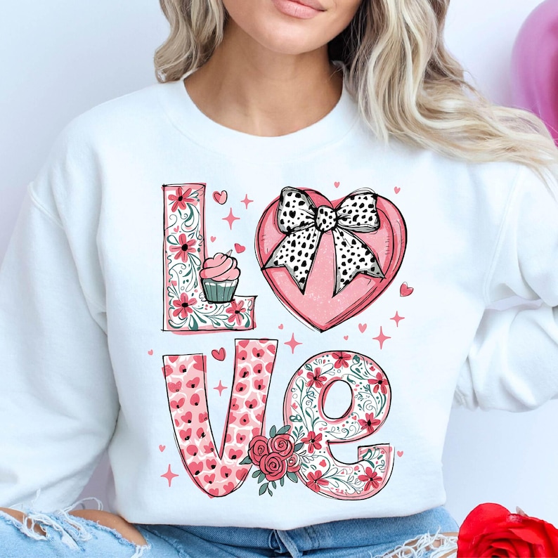 Love Coquette Shirt, Love Shirt, Valentine's Day Shirt, Coquette bow Sweatshirt , Trending Vday Shirt, Aesthetic Valentines Shirt