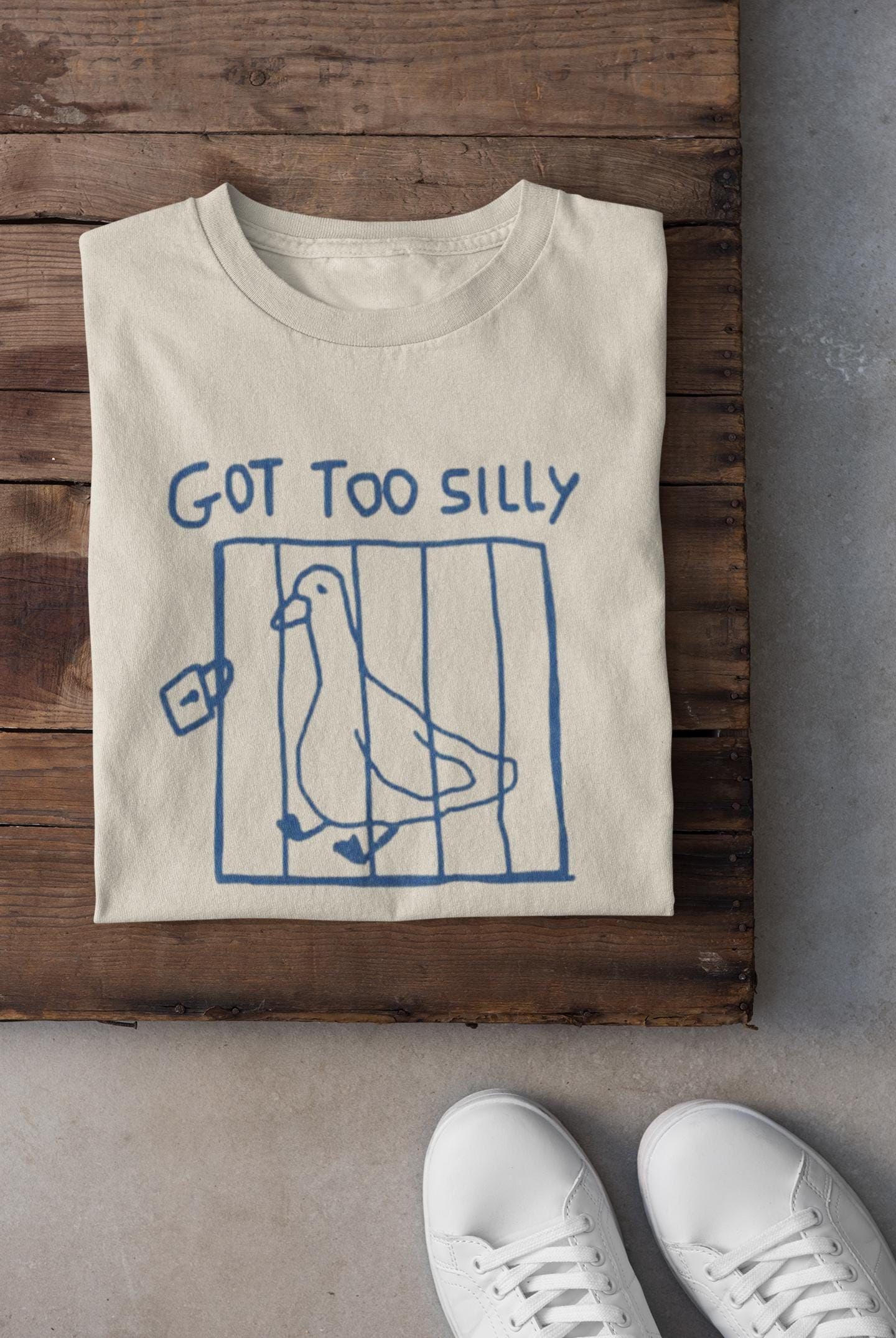 Got Too Silly Goose Shirt, Funny goose meme shirt, silly animal graphic tee, funny retro animal tshirt, funny geese tee, funny vintage tee - - More Option - Outfits For US