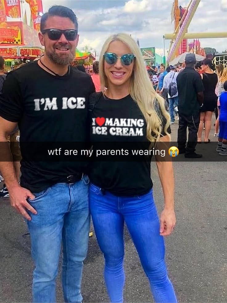 "I Heart Making Ice Cream" Matching Couple T-Shirt - Funny Foodie Couple Shirt Set - - More Option - Outfits For US