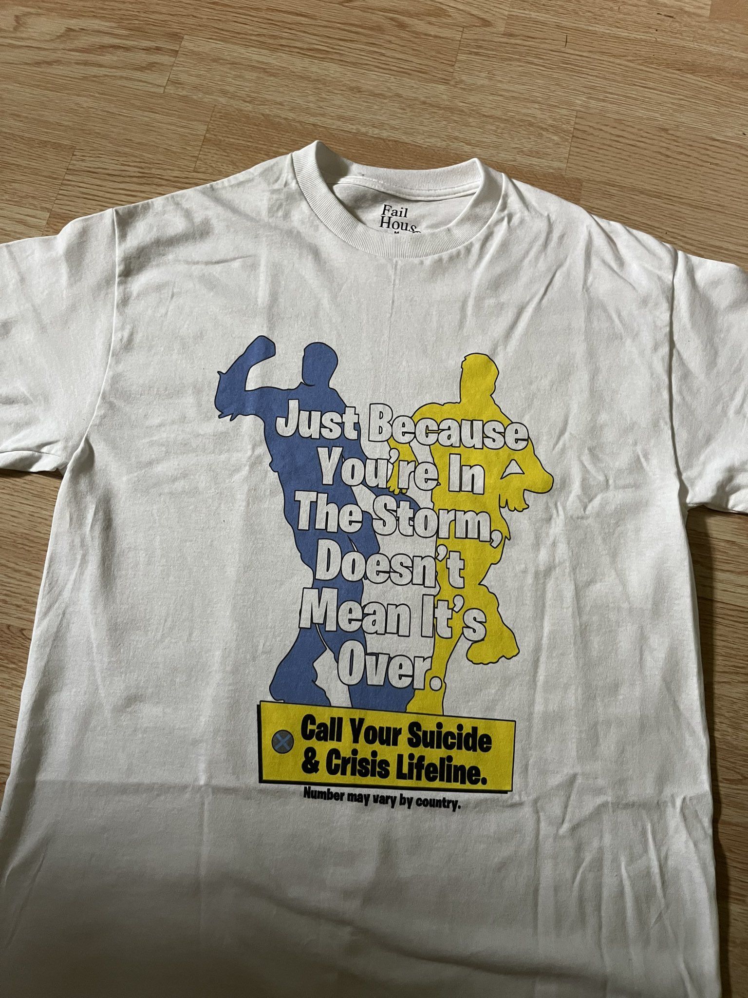 "Just Because You're In The Storm" Funny Fortnite Graphic Tee, Ironic Suicide Lifeline Meme T-Shirt, Edgy Gamer Humor Pop Culture Aesthetic Shirt - - More Option - Outfits For US