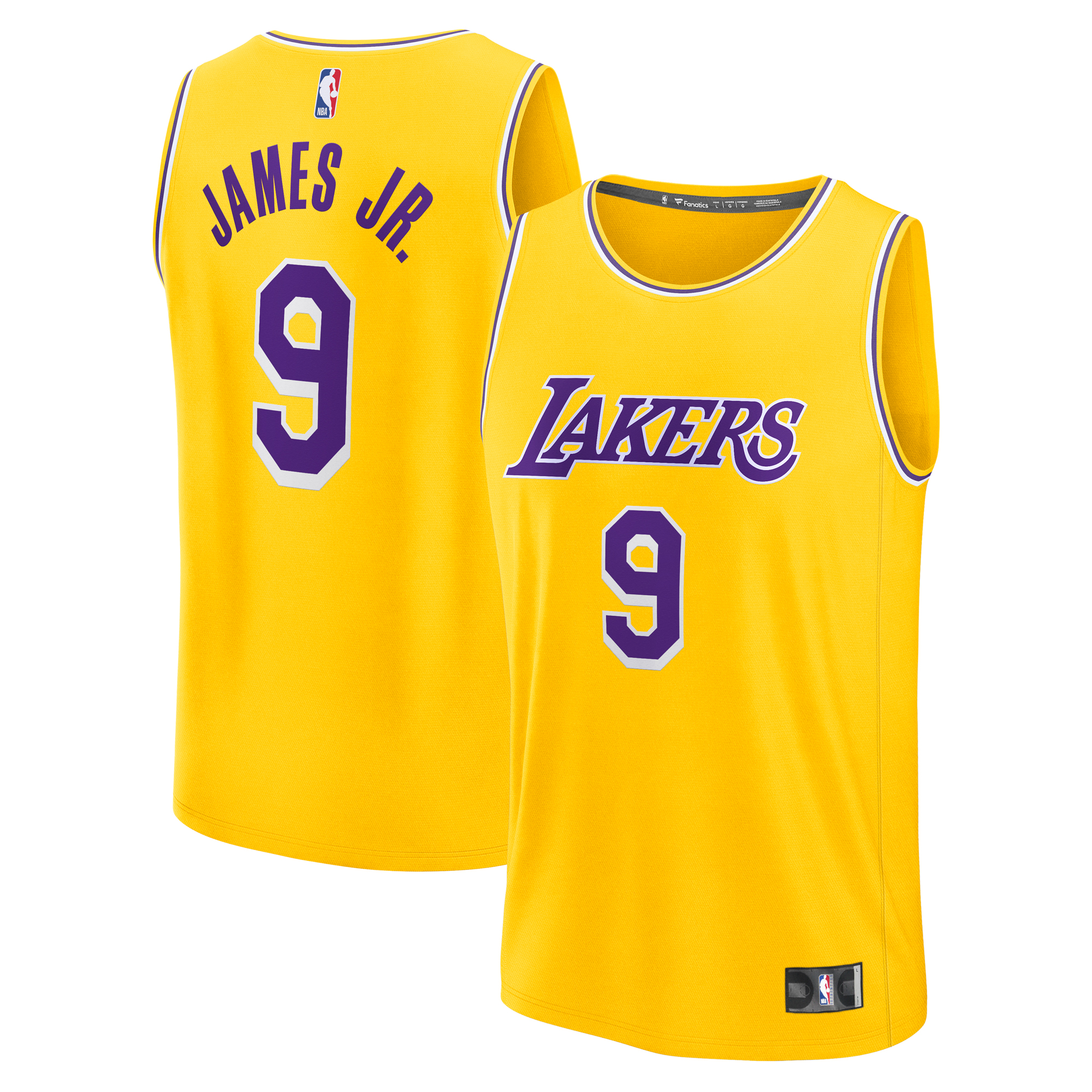 Bronny James Los Angeles Lakers Fanatics 2024 NBA Draft Fast Break Player Jersey - Icon Edition - Gold