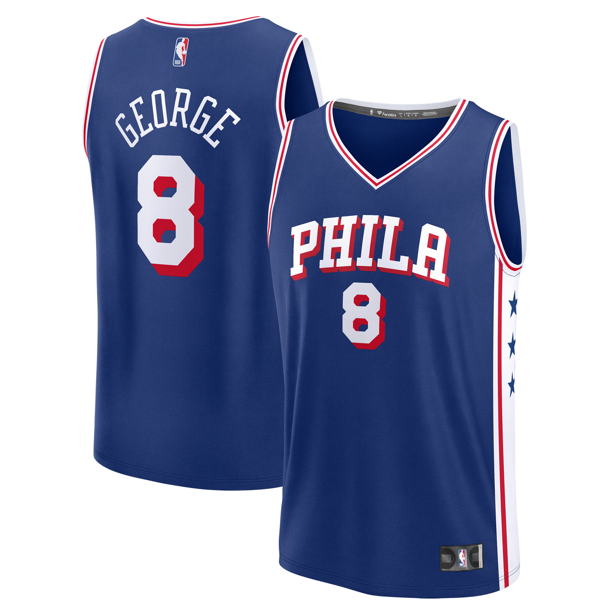 Paul George Philadelphia 76ers Fanatics Fast Break  Player Jersey - Icon Edition - Royal