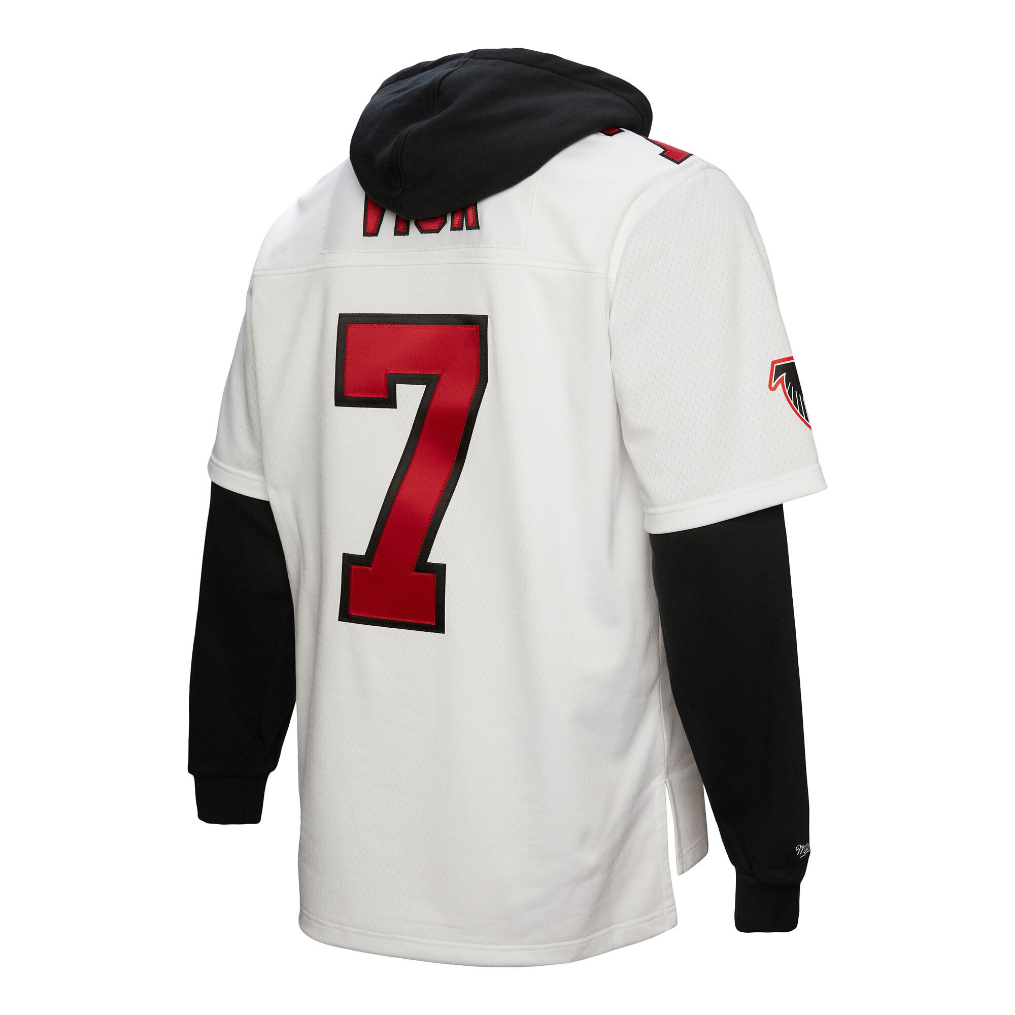 Michael Vick Atlanta Falcons Mitchell & Ness Player Name & Number Hoodie Legacy Jersey - White 3