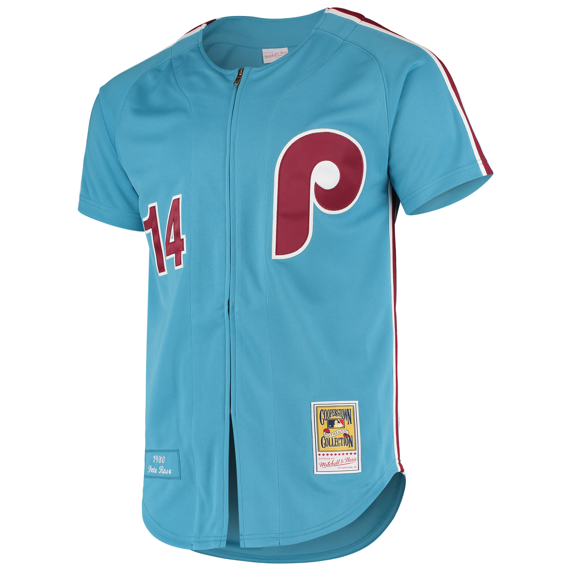 Pete Rose Philadelphia Phillies Mitchell & Ness Cooperstown Collection Authentic Jersey - Light Blue 2