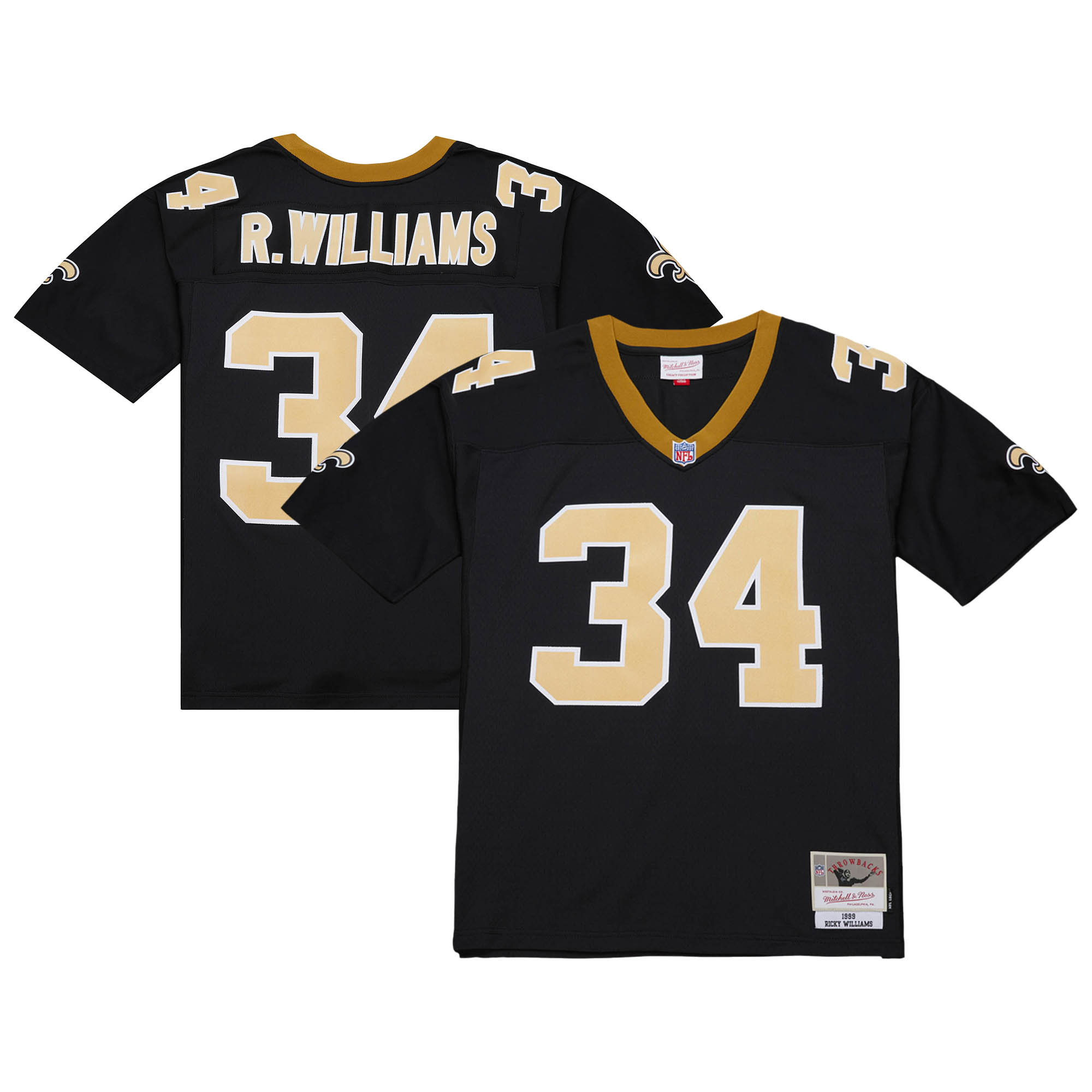 Ricky Williams New Orleans Saints Mitchell & Ness 1999 Legacy  Jersey - Black