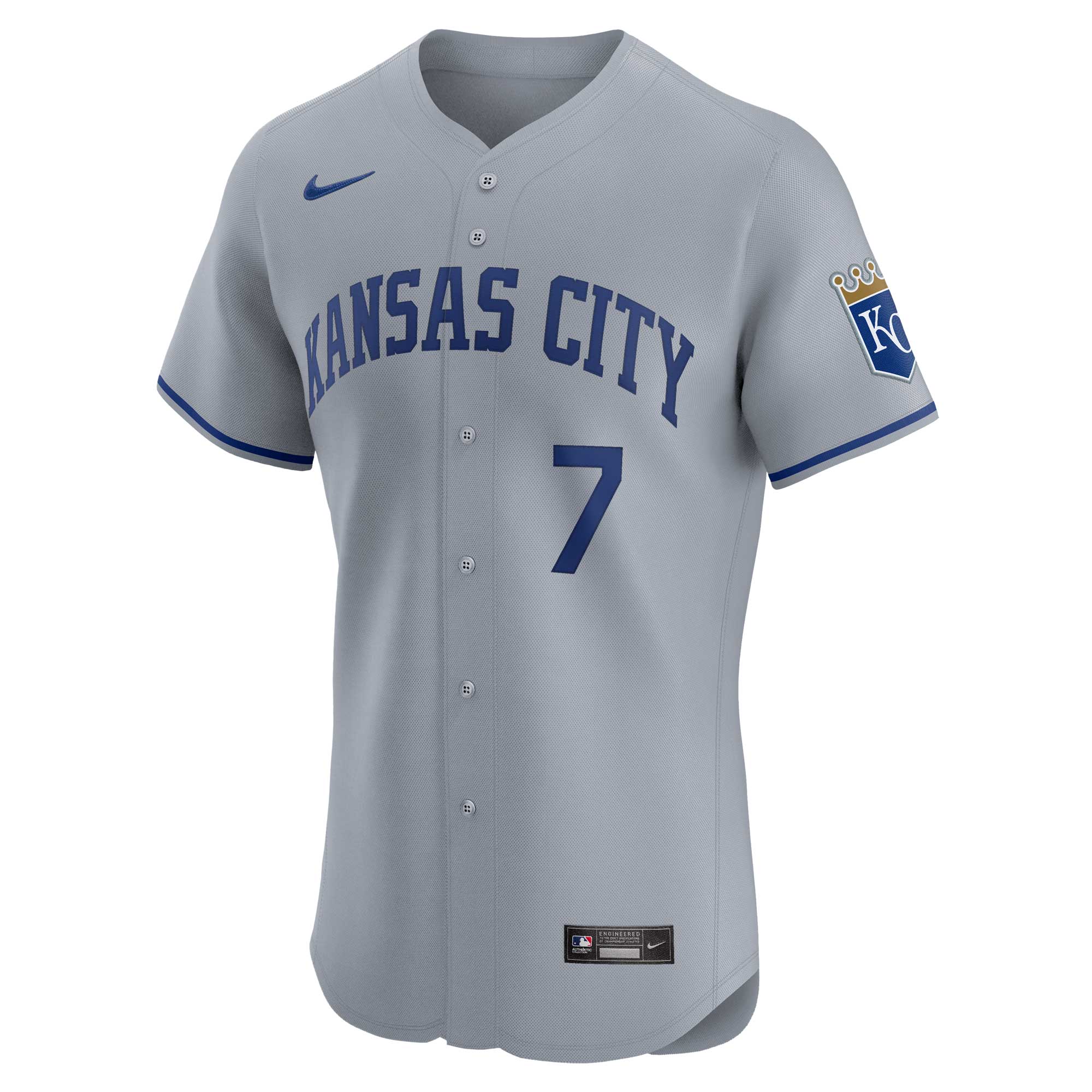Bobby Witt Jr. Kansas City Royals Nike Road Elite Player Jersey - Gray 2