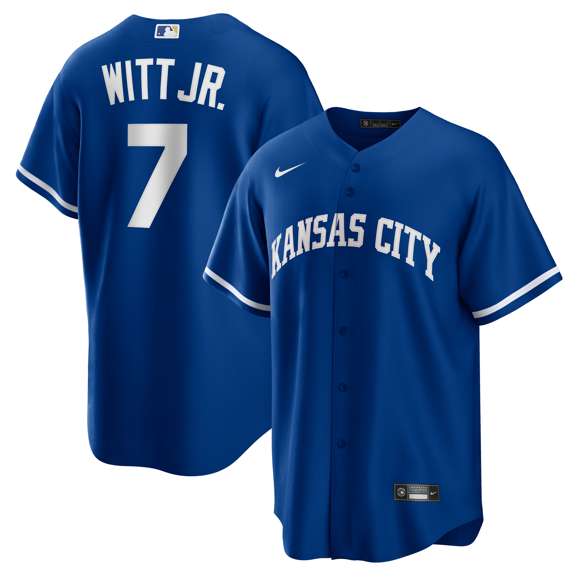 Bobby Witt Jr. Kansas City Royals Nike Alternate 2  Jersey - Rush Blue