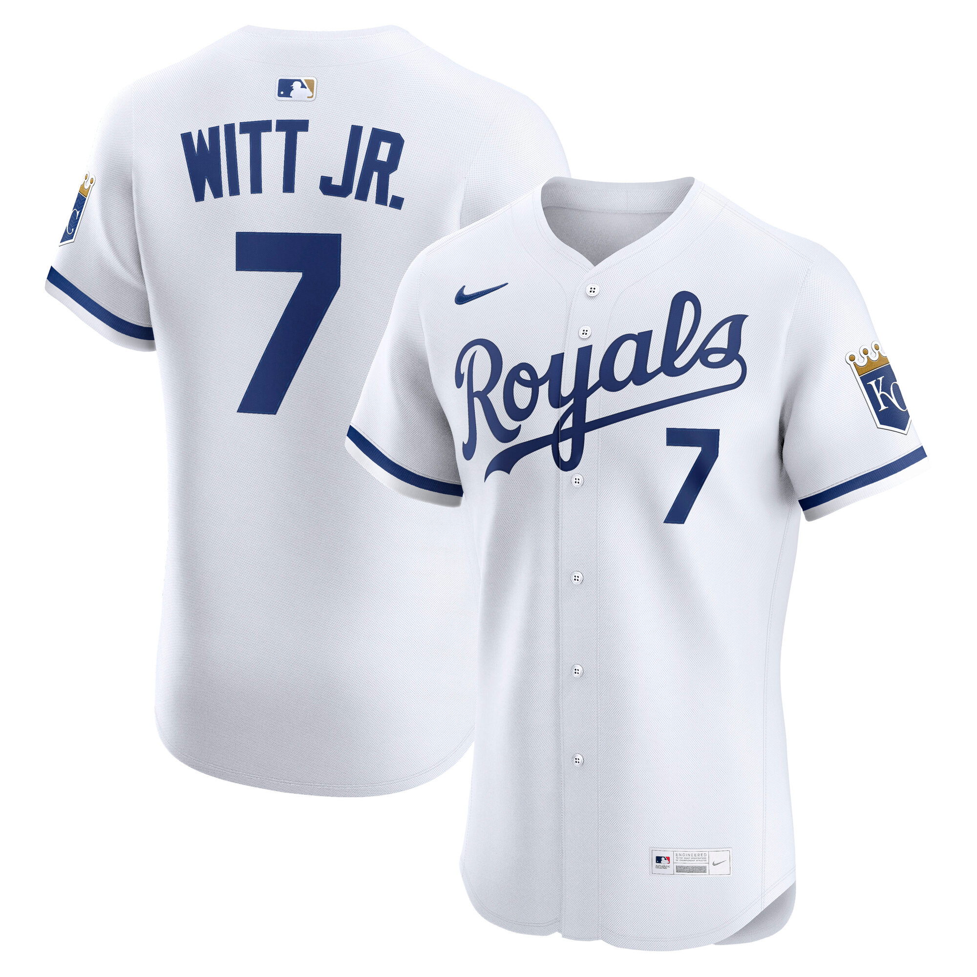 Bobby Witt Jr. Kansas City Royals Nike Home ElitePlayer  Jersey - White