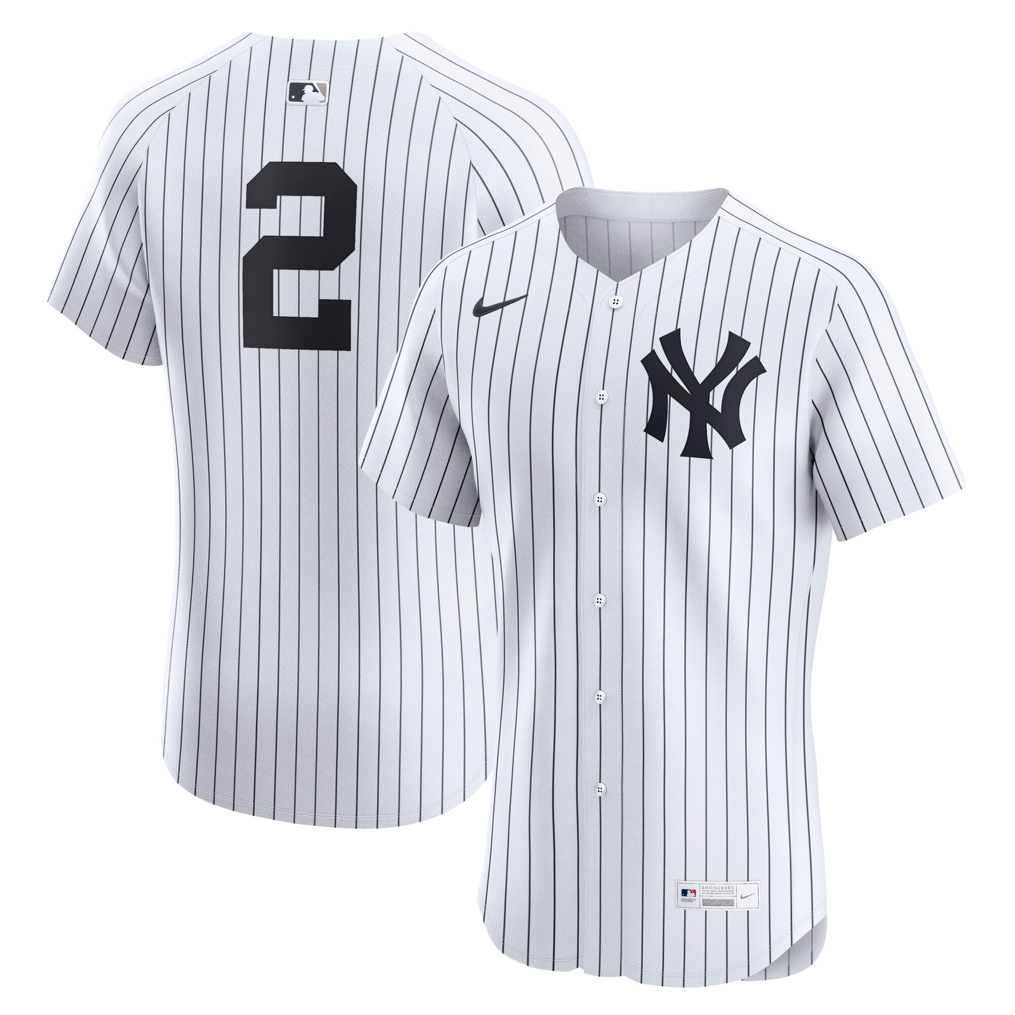 Derek Jeter New York Yankees Nike Home Elite Player Jersey - White