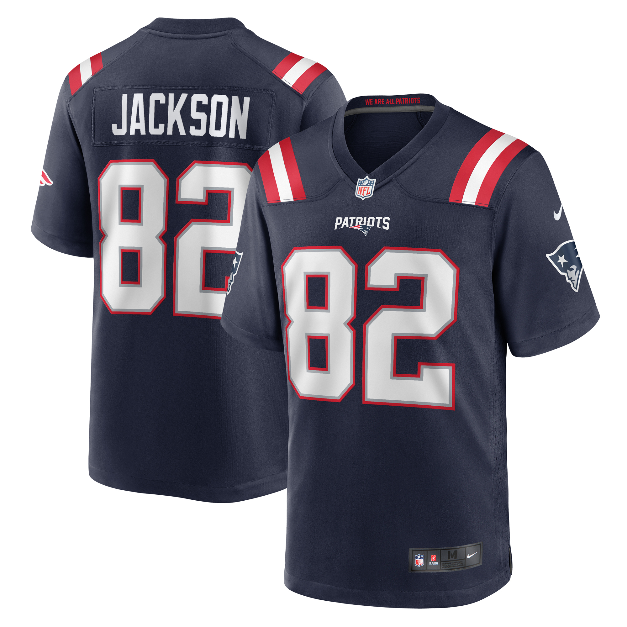 JaQuae Jackson New England Patriots Nike  Game Jersey -  Navy