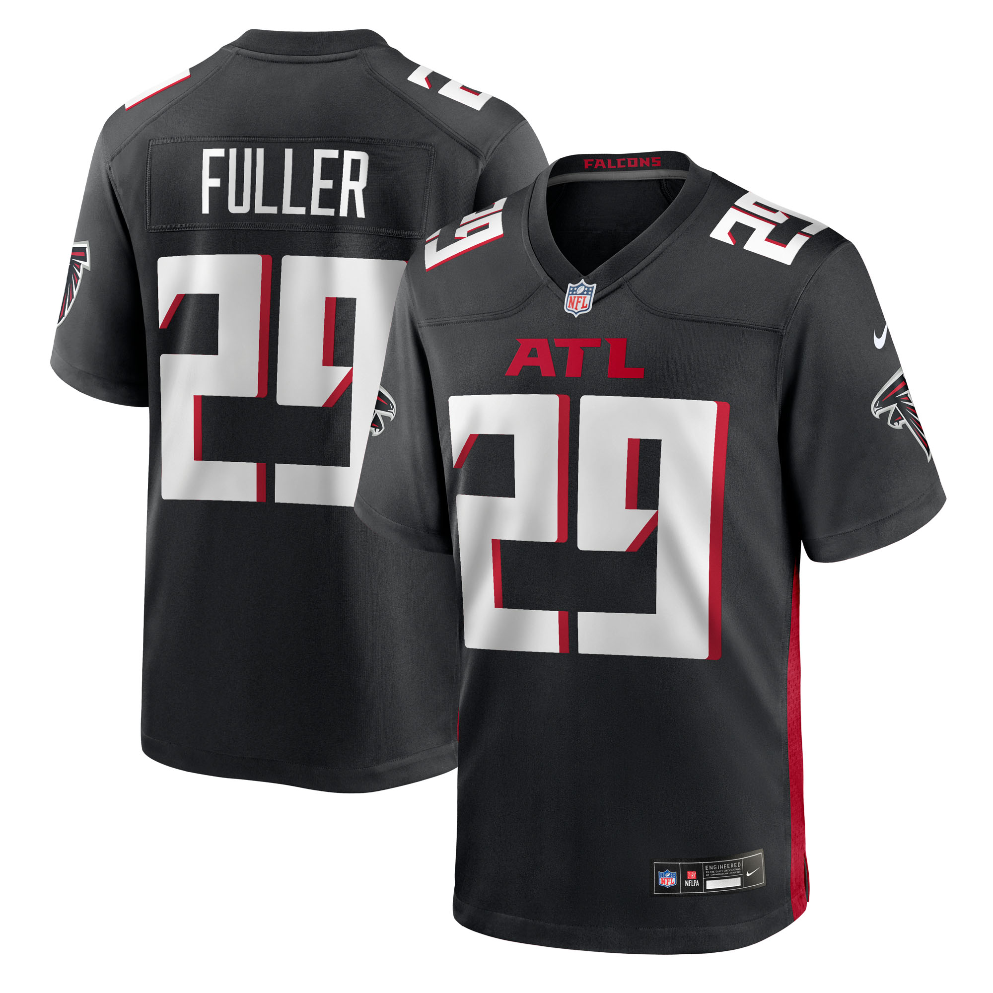 Jordan Fuller Atlanta Falcons Nike Team Game Jersey -  Black