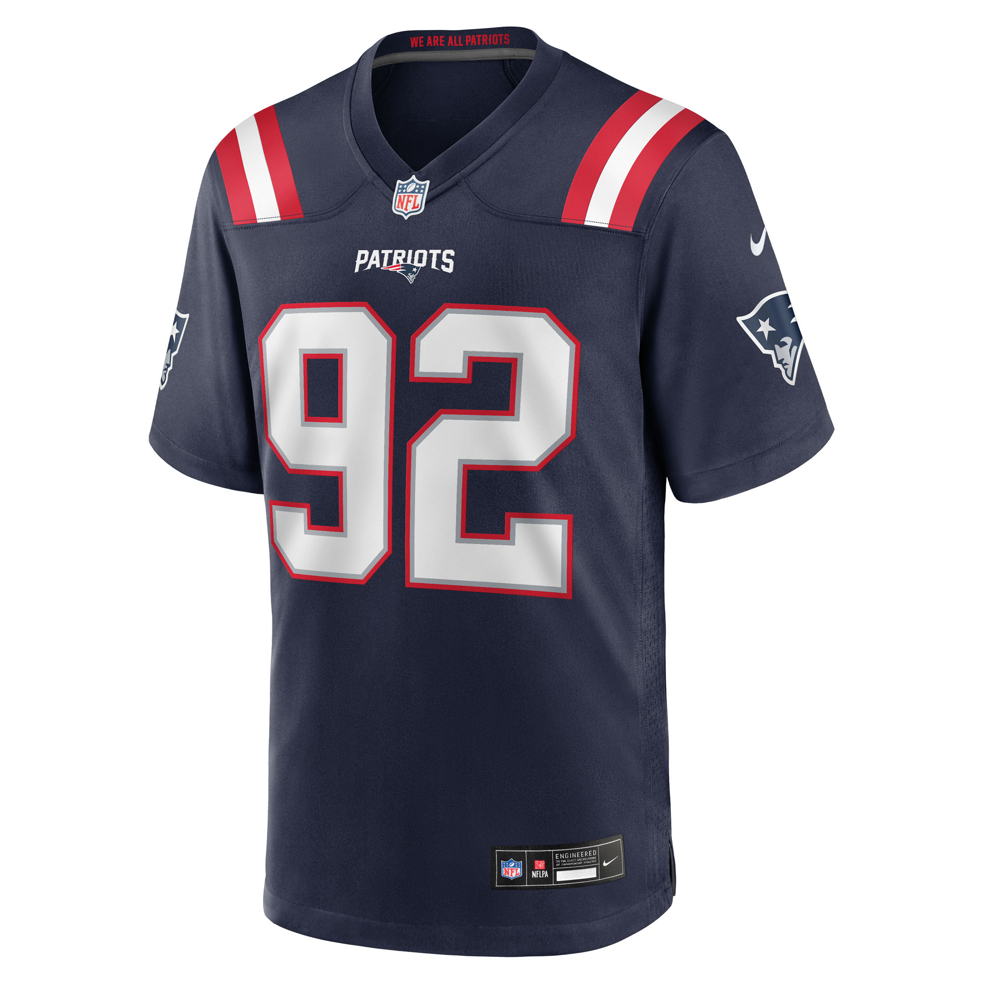 Joshua Farmer New England Patriots Nike Team Game Jersey -  Navy 2