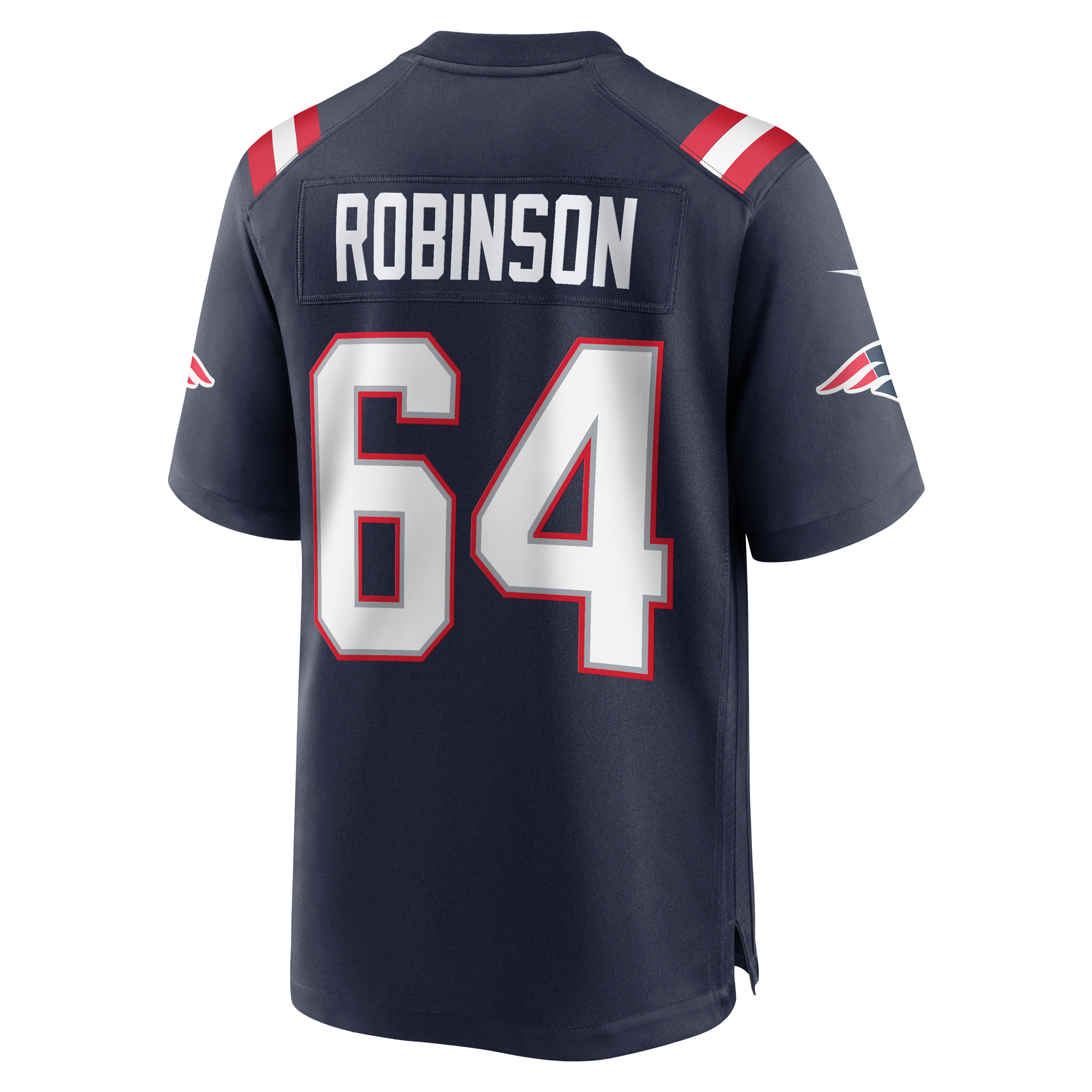 Layden Robinson New England Patriots Nike  Game Jersey -  Navy 3