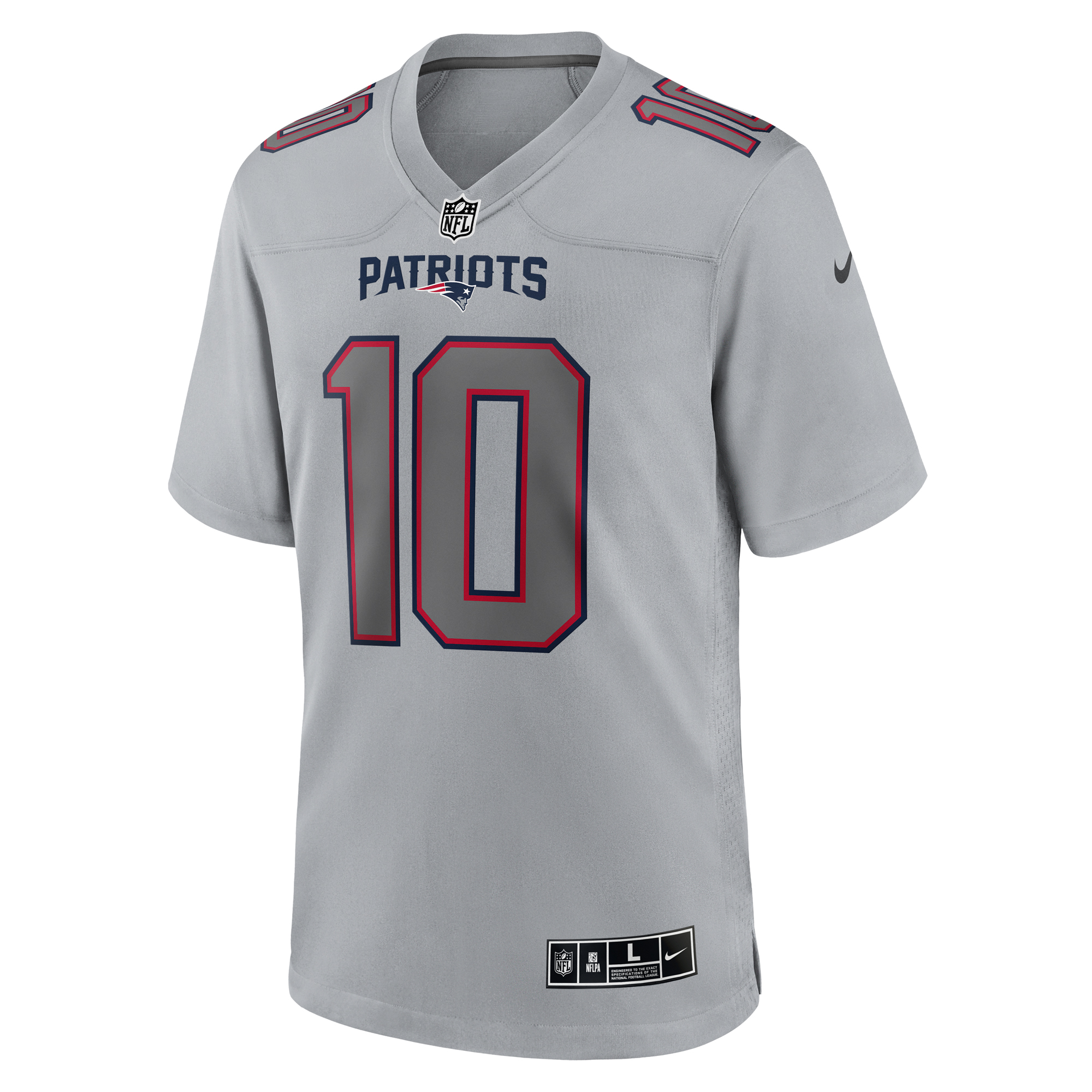 Mac Jones New England Patriots Nike Atmosphere Fashion Game Jersey - Gray 2