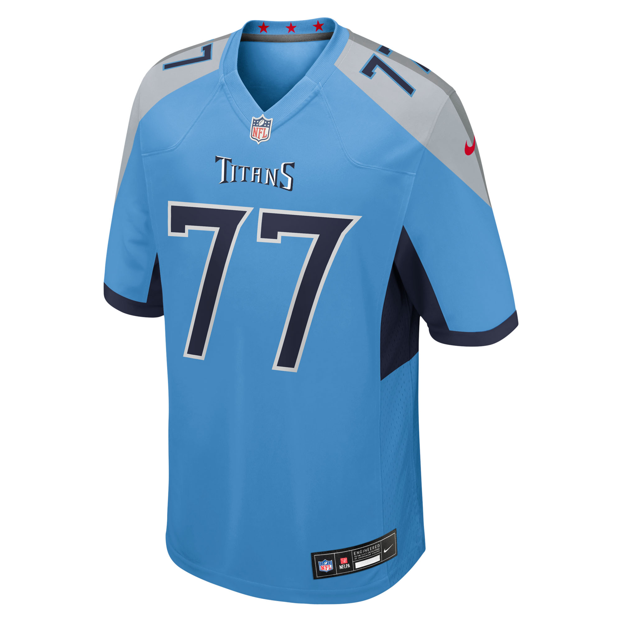 Peter Skoronski Tennessee Titans Nike Team Game Jersey -  Light Blue 2