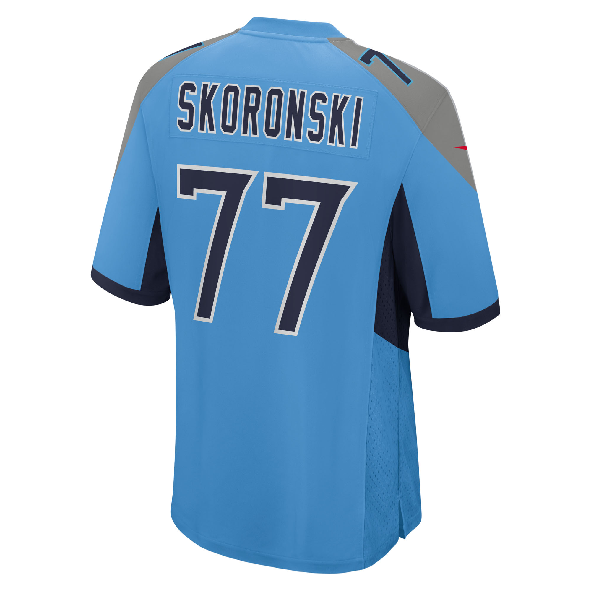Peter Skoronski Tennessee Titans Nike Team Game Jersey -  Light Blue 3