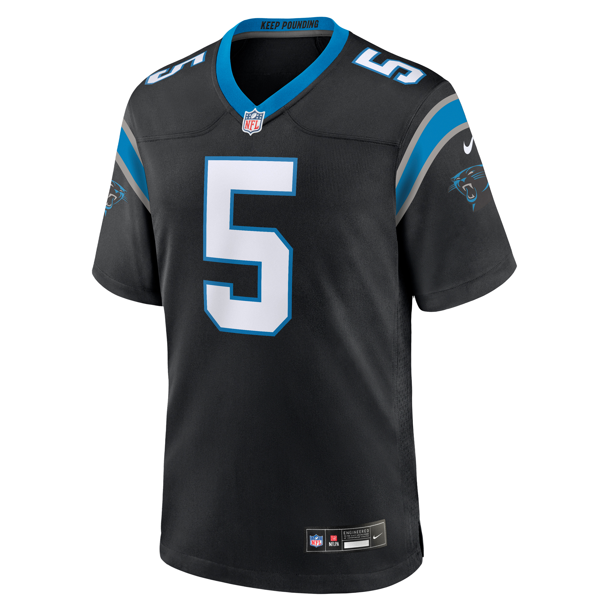 Rico Dowdle Carolina Panthers Nike Team Game Jersey -  Black 2