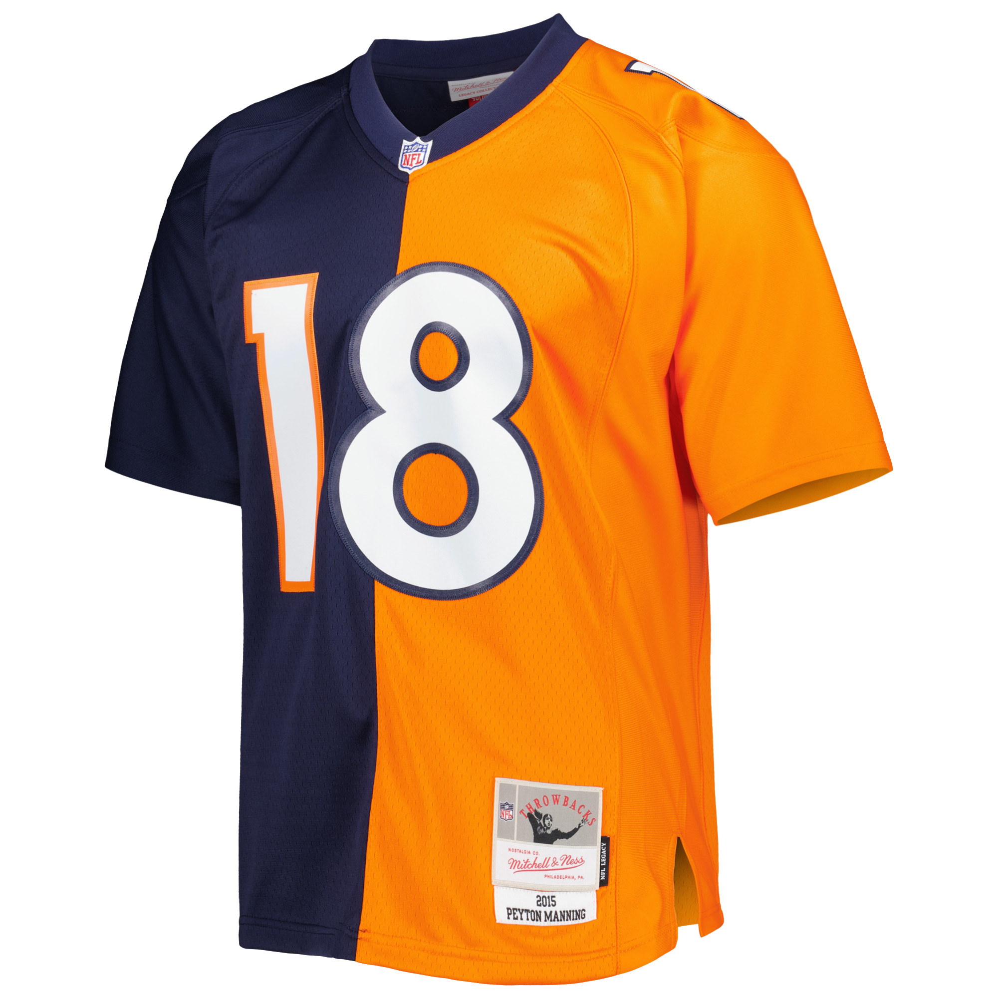 Peyton Manning Denver Broncos Mitchell & Ness 2015 Split Legacy  Jersey - Navy/Orange 2