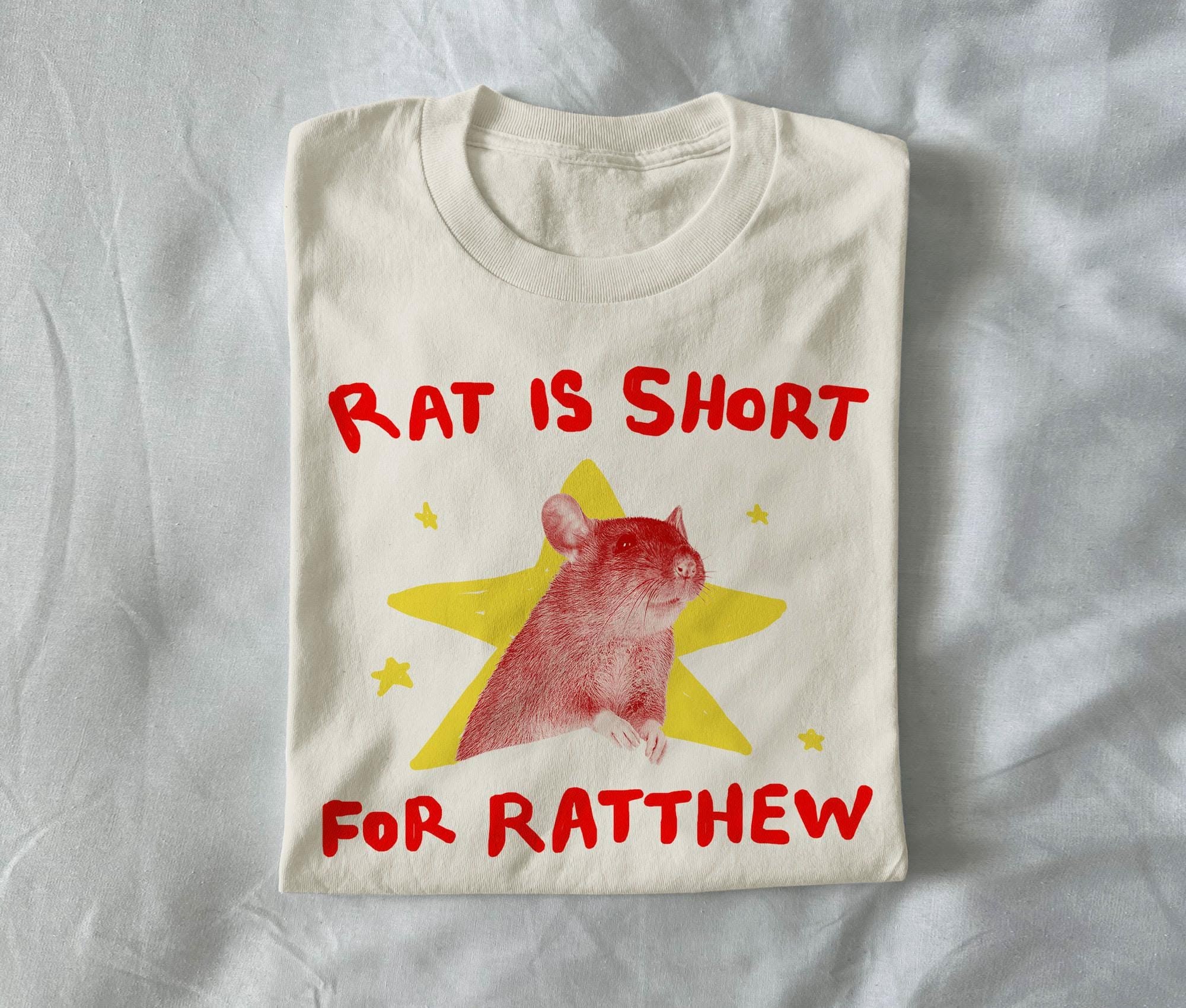 Rat is short for Ratthew - unisex t shirt, rat t shirt, funny matthew t shirt, animal t shirt, joke t shirt, weird t shirt - - Full Size Krixshop