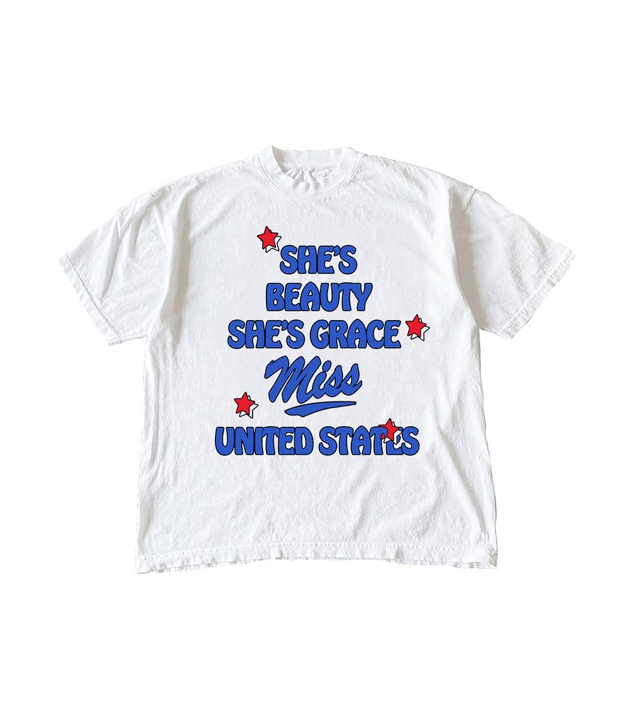She's Beauty She's Grace Miss United States Tee - - Full Size Krixshop