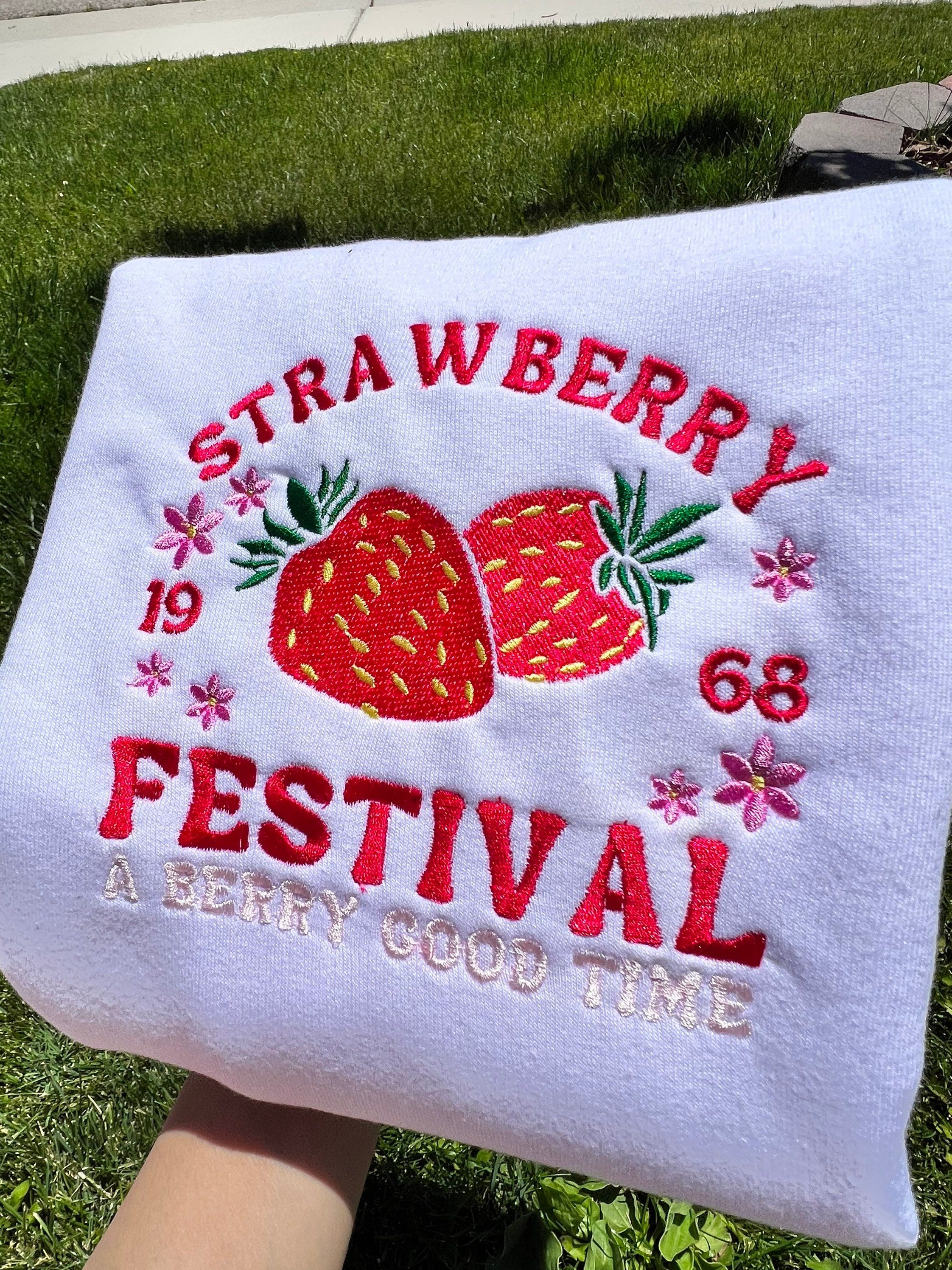 Strawberry festival Embroidered sweatshirts/Strawberry sweatshirts/Strawberry cute sweatshirt - - More Option - Outfits For US