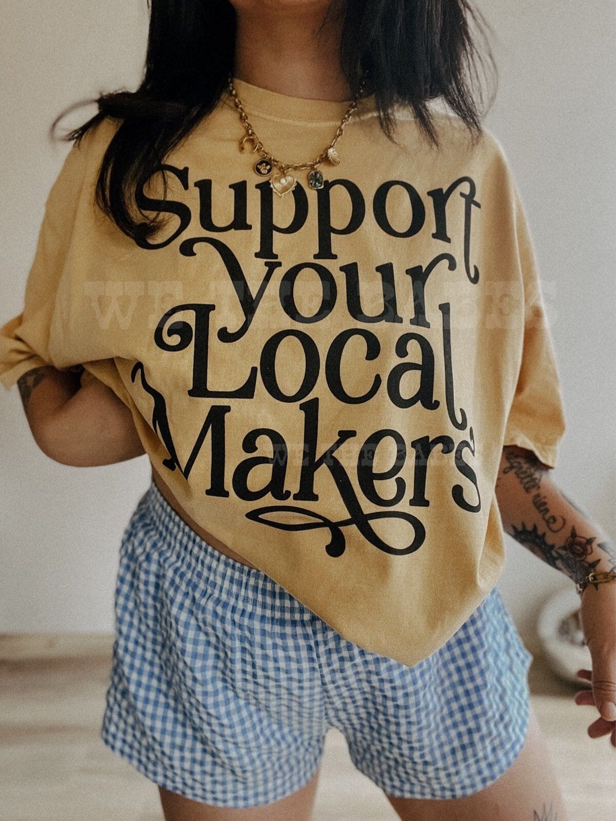 Support Your Local Makers Tee, small business shirt, artisan shirt, trendy aesthetic vintage inspired tee - - More Option - Outfits For US